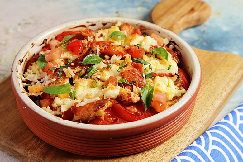 Tomaten-Krabben-Gratin