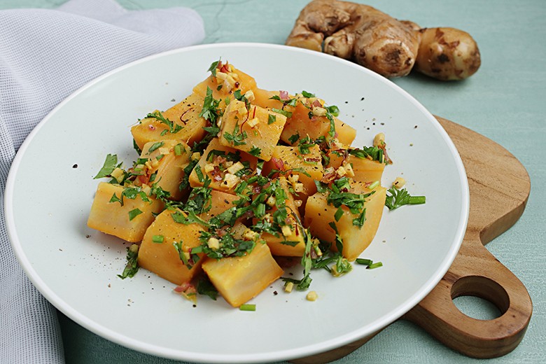 Süßkartoffel-Ingwer-Salat
