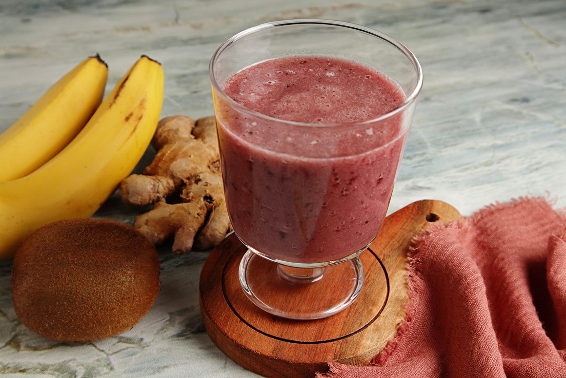 Bananen-Kiwi-Smoothie mit Ingwer - Rezept