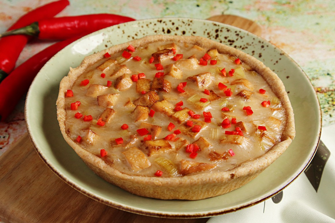 Lauchquiche mit Räuchertofu