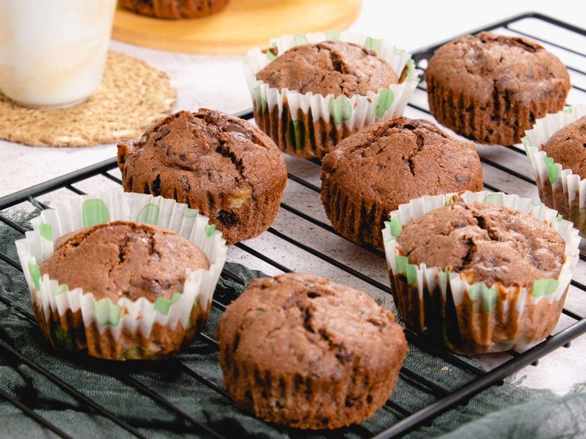 Schoko-Bananen Muffins - Rezept