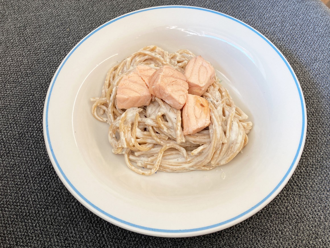 Spaghetti mit Lachs-Frischkäse-Sauce - Rezept