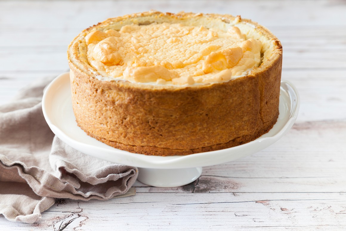 Käsekuchen mit Baiser