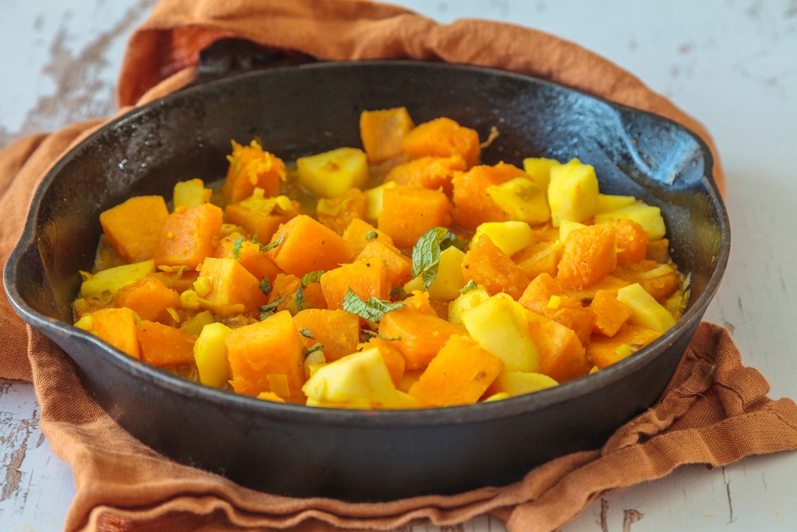 Kürbisgemüse mit Äpfeln - Rezept
