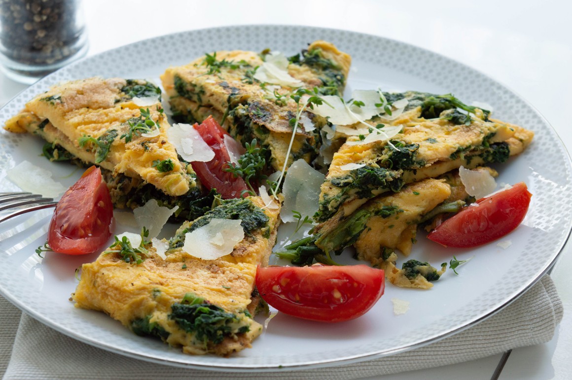 Omelette mit Mangold