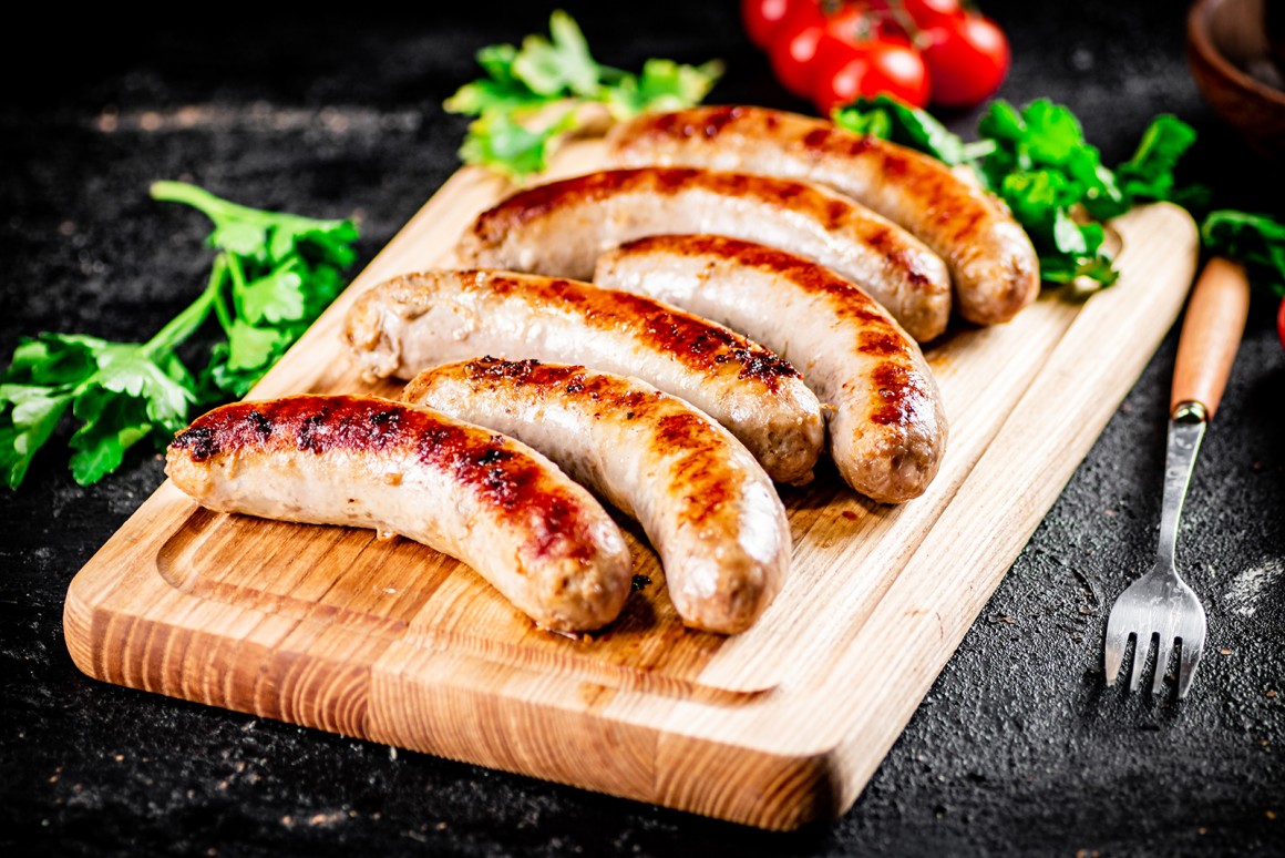 Selbstgemachte Berliner Bratwurst