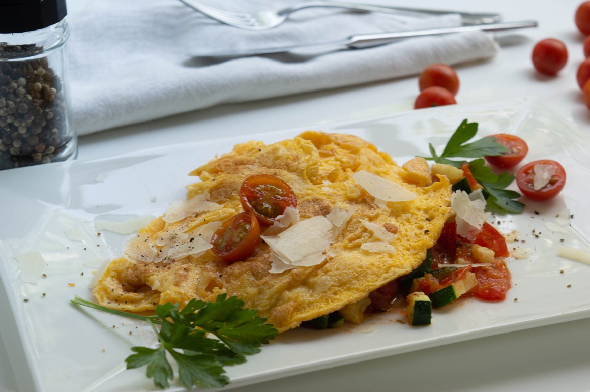 Omelett mit Zucchini - Rezept