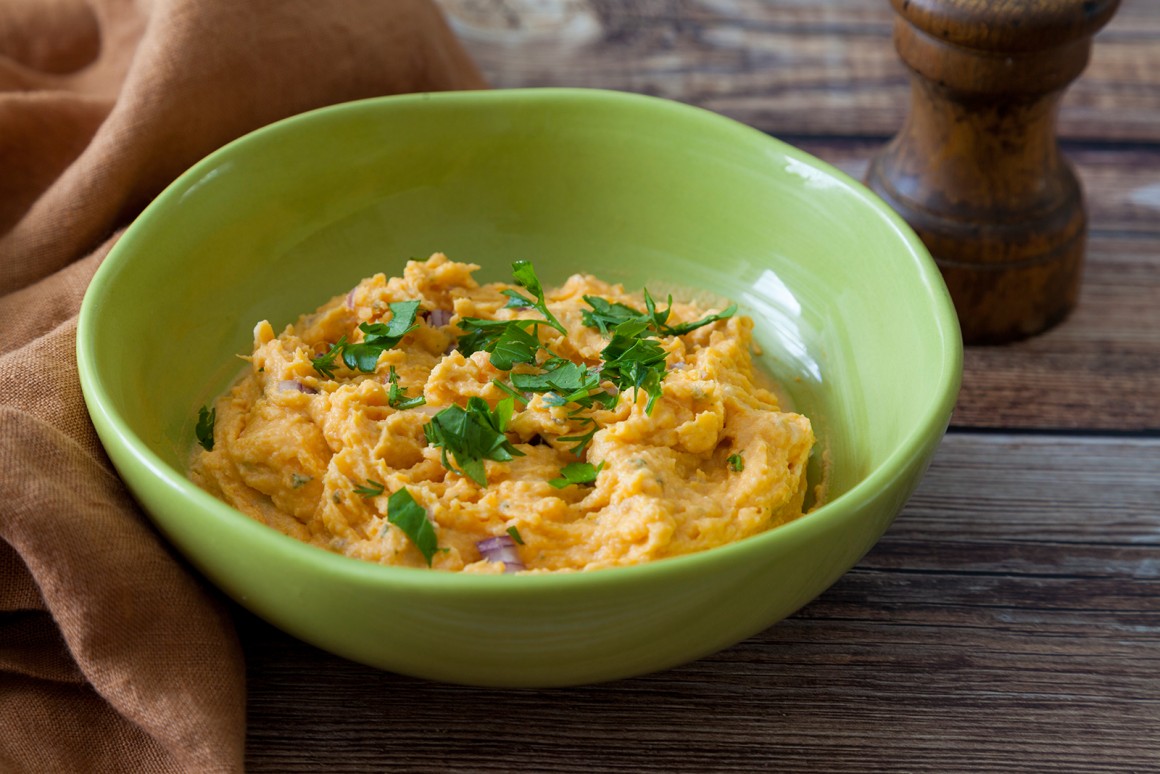 Süßkartoffel-Knoblauch-Dip - Rezept