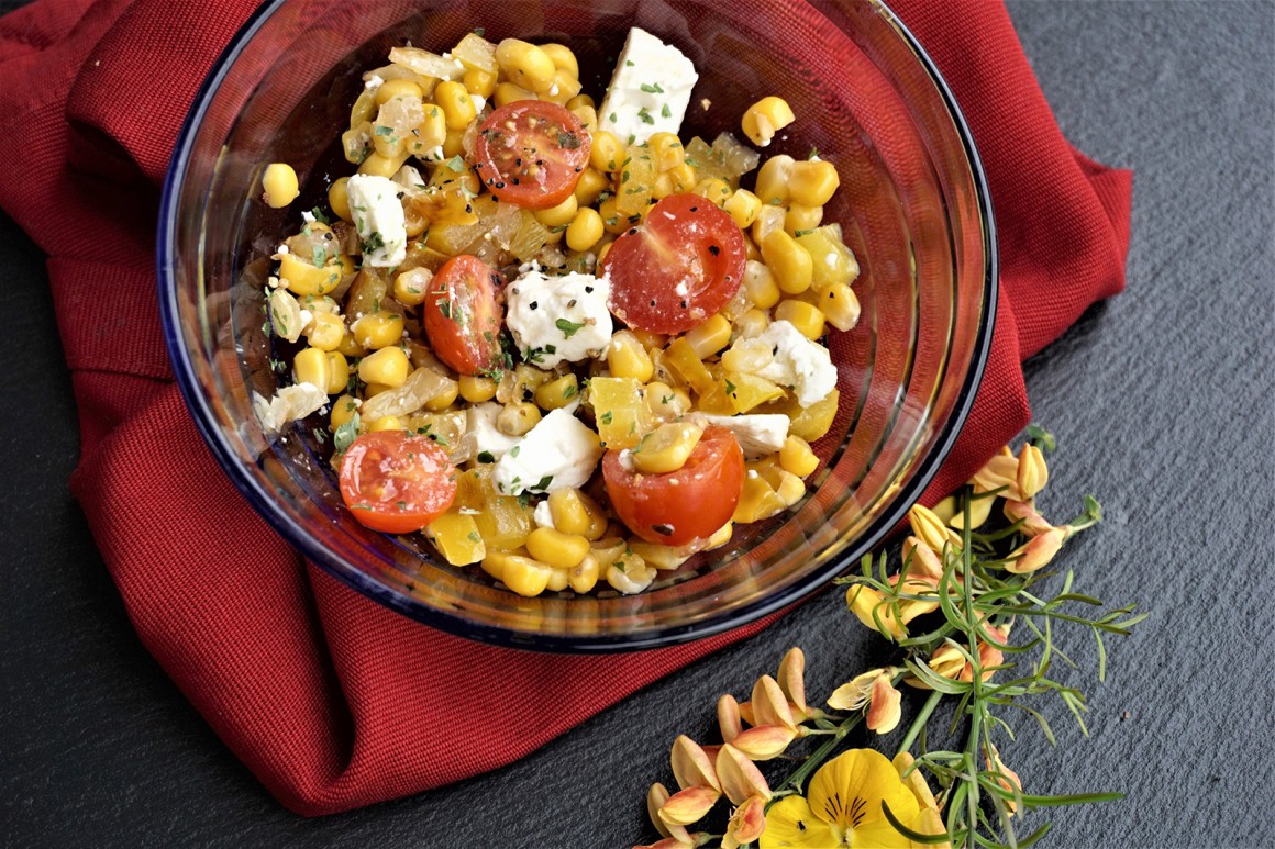 Maissalat mit Feta - Rezept