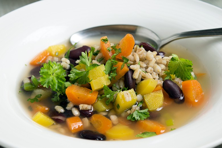 Gemüsesuppe mit Perlgraupen
