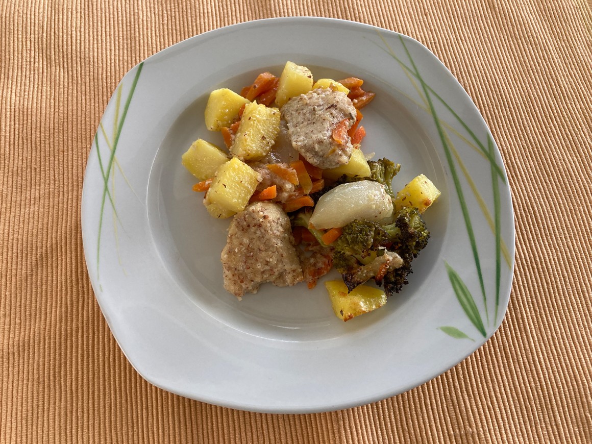 Ofen-Hähnchen mit Gemüse