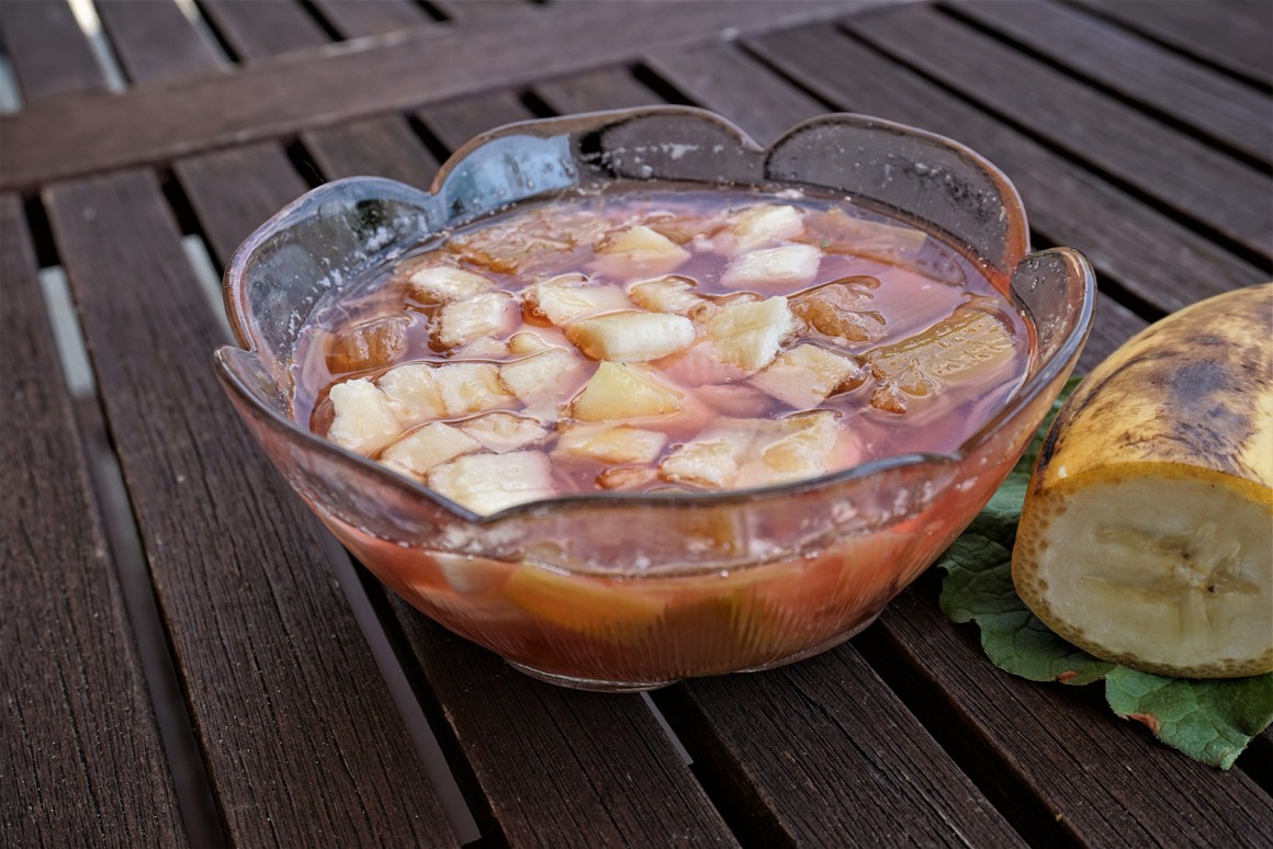 Rhabarberkompott mit Banane - Rezept