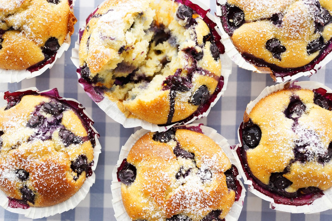 Saftige Blaubeermuffins mit Buttermilch