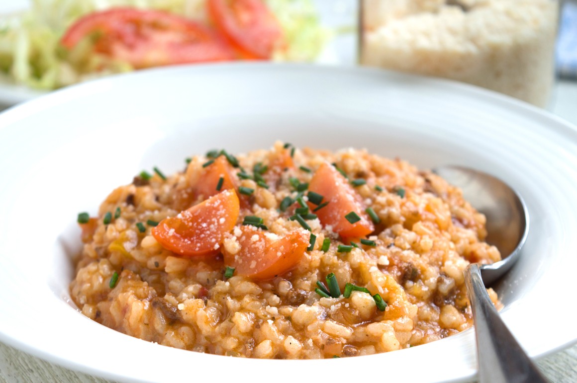 Tomatenrisotto Mit Hackfleisch