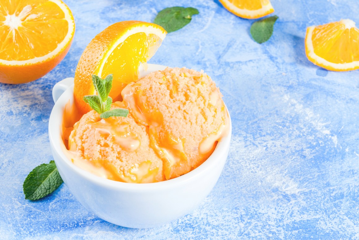 Schnelles Orangenglace