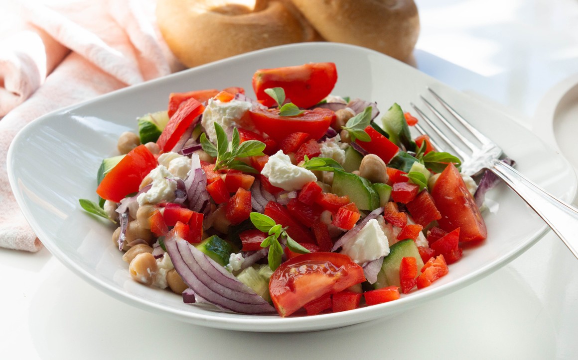 Kichererbsensalat mit Feta - Rezept