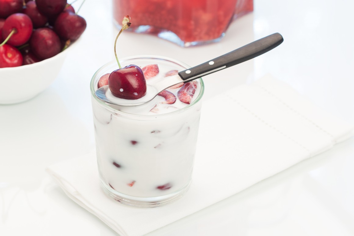 Einfacher Kirschjoghurt - Rezept