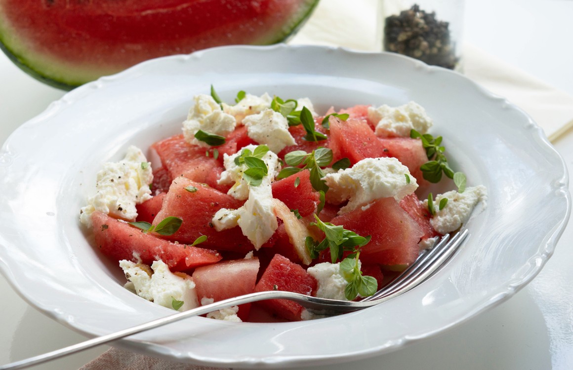 Feta-Wassermelonen-Salat