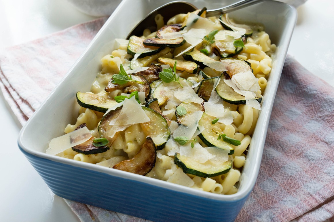 Nudeln mit Zucchini-Ziegenkäse-Sauce - Rezept