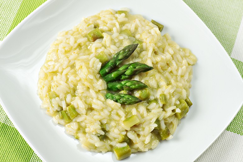 Risotto mit grünem Spargel