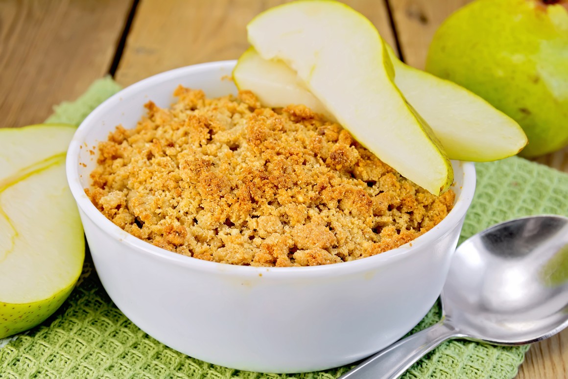 Birnen-Ingwer-Crumble