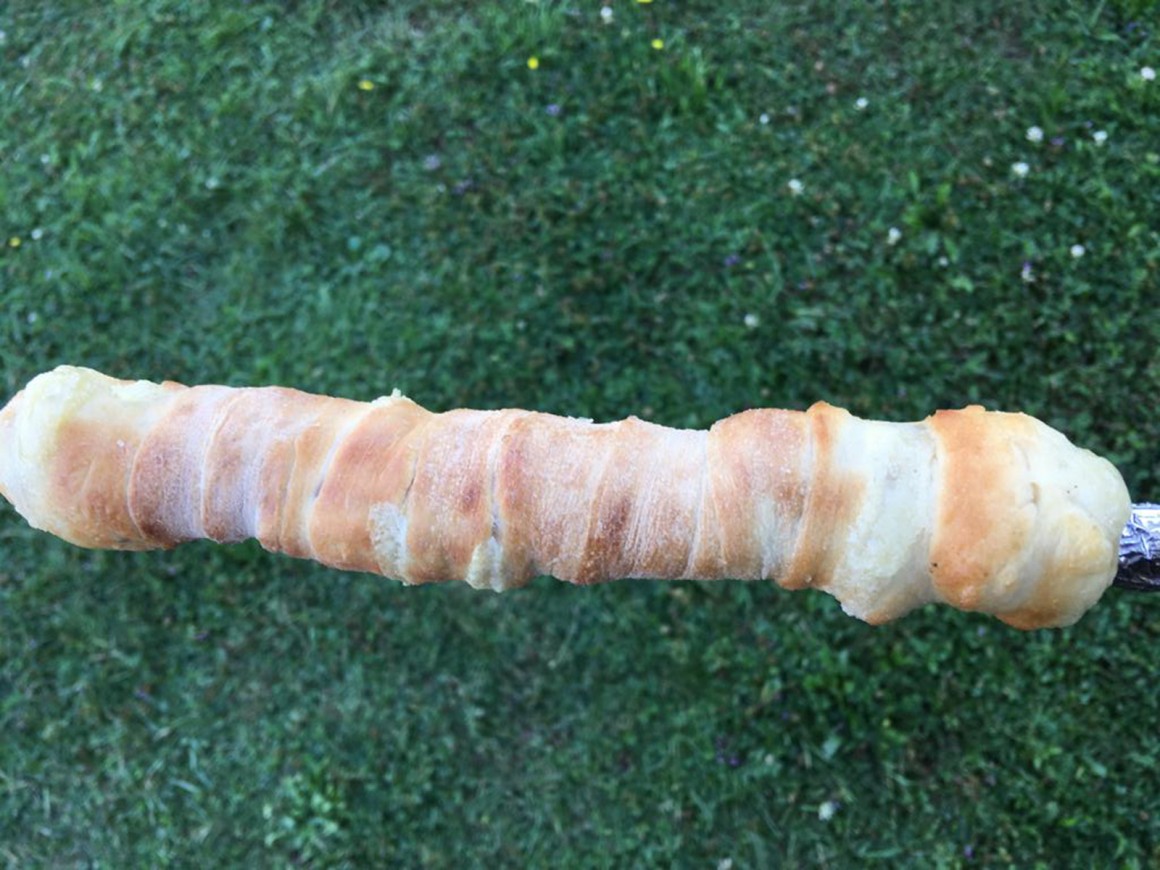 Knüppelkuchen mit Backpulver