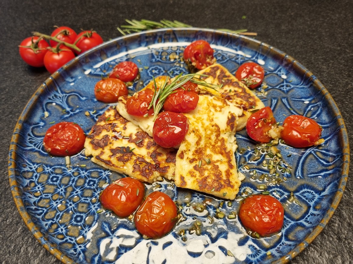 Karamellisierte Tomaten mit Halloumi - Rezept