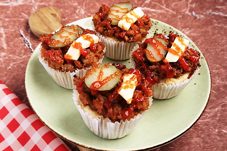 Muffin-Cheeseburger