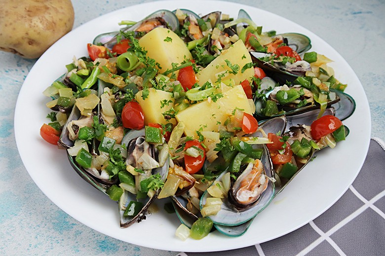 Kartoffeln mit Miesmuscheln