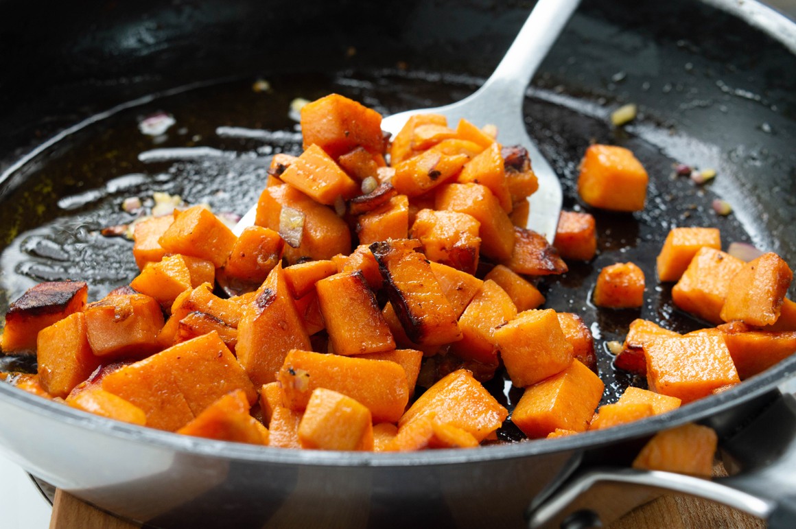 Bratkartoffeln aus Süßkartoffeln - Rezept