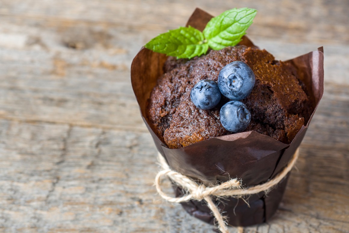 Schokoladenmuffins mit Blaubeeren - Rezept