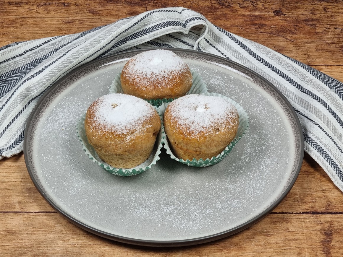 Apfelmuffins aus Hefeteig