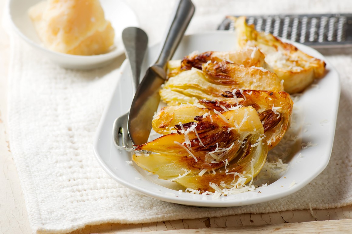 Pfannenfenchel mit Parmesan