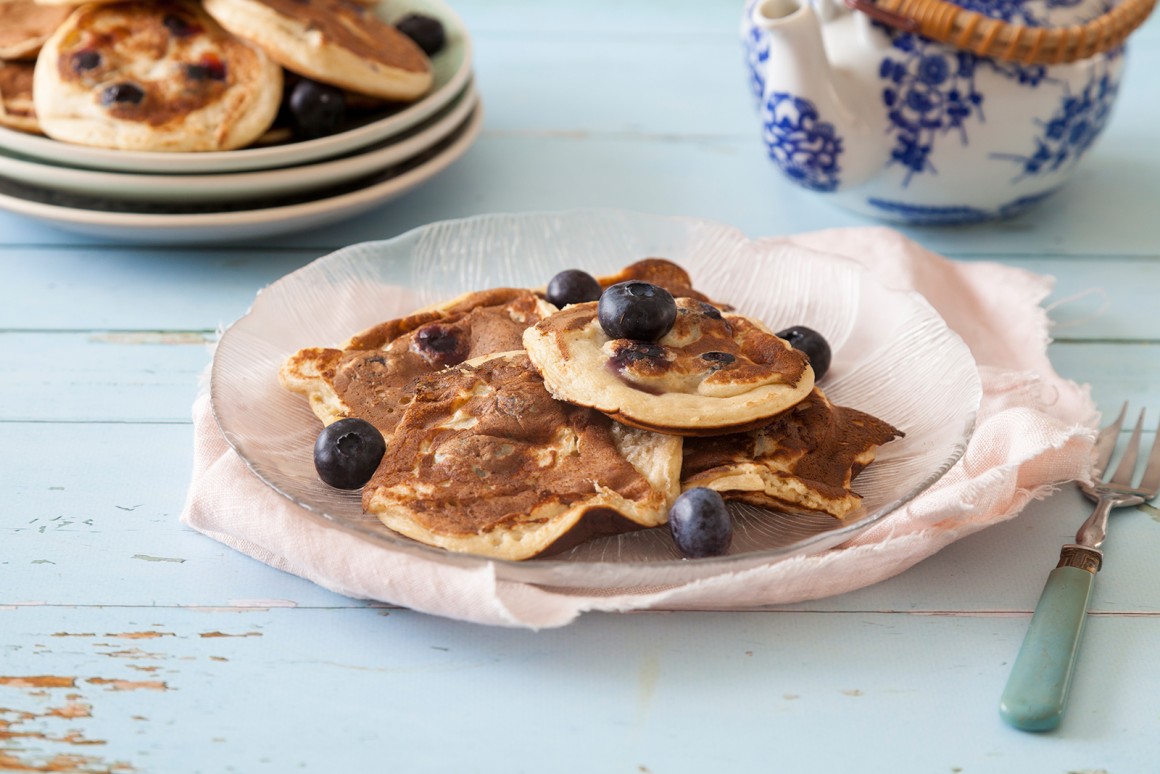 Vegane Blaubeer Pancakes - Rezept