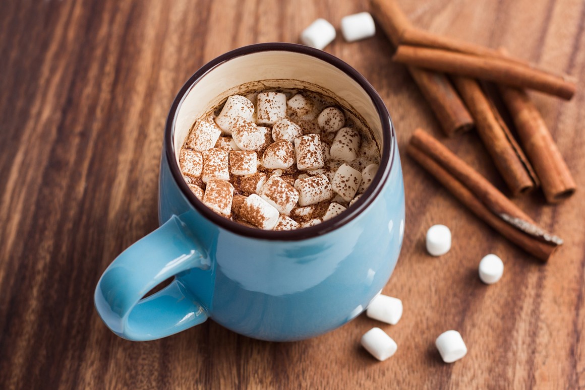 Zimt-Kakao mit Marshmallows