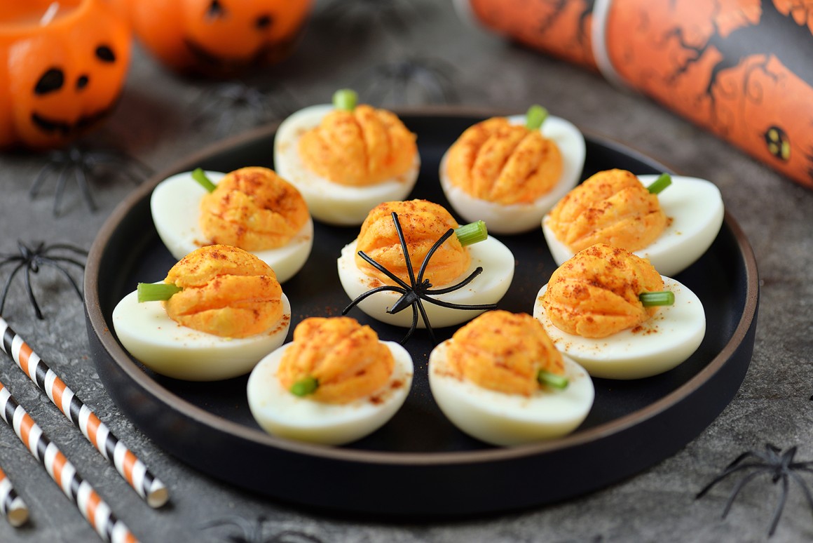 Gefüllte Eier für Halloween - Rezept