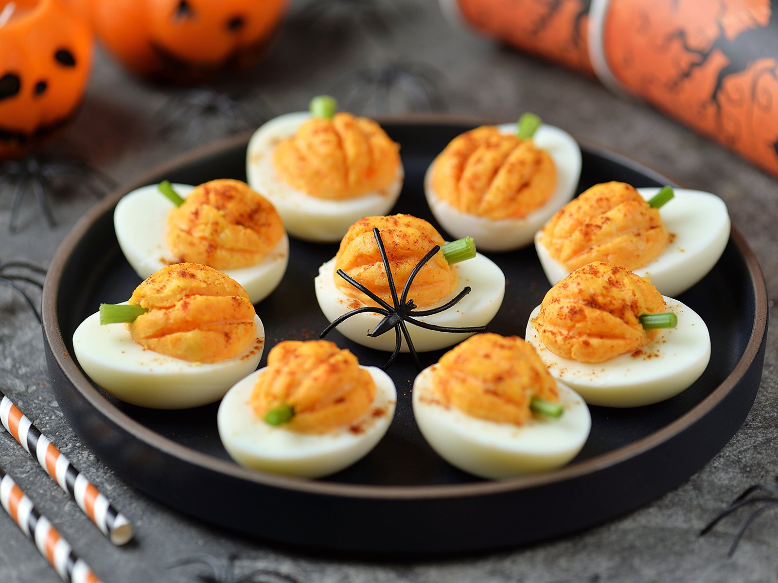 Gefüllte Eier für Halloween - Rezept