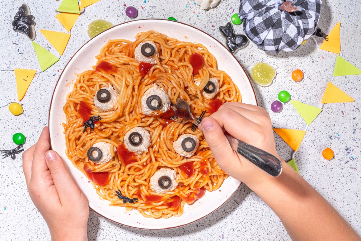 Gruselige Halloween-Pasta