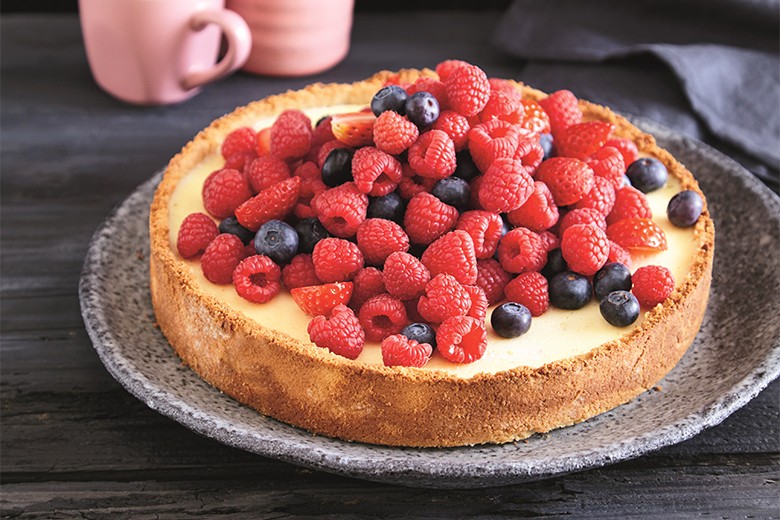 Cheesecake mit weißer Schokolade