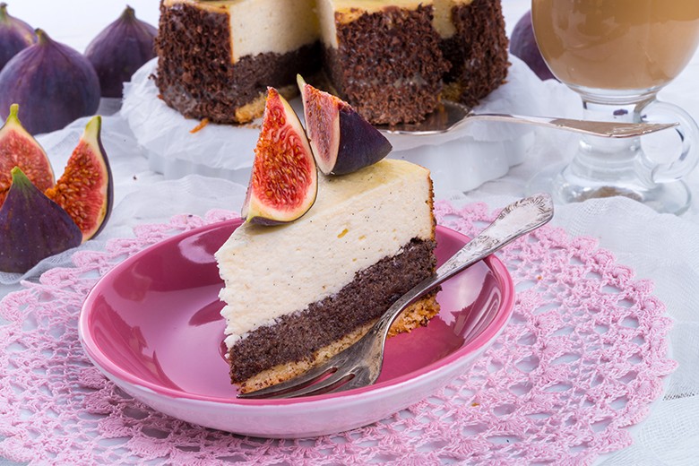 Käsekuchen mit Mohn