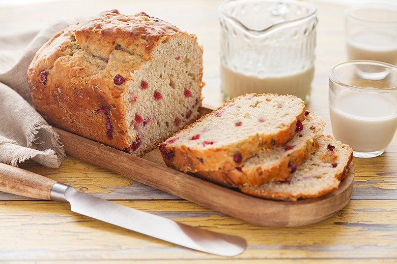 Bananenbrot mit Cranberries