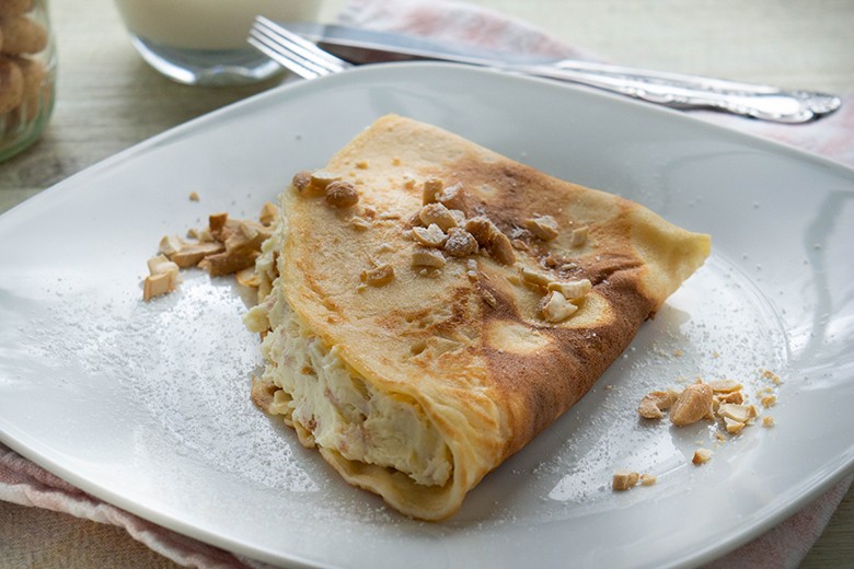 Crêpes mit Mandelquark