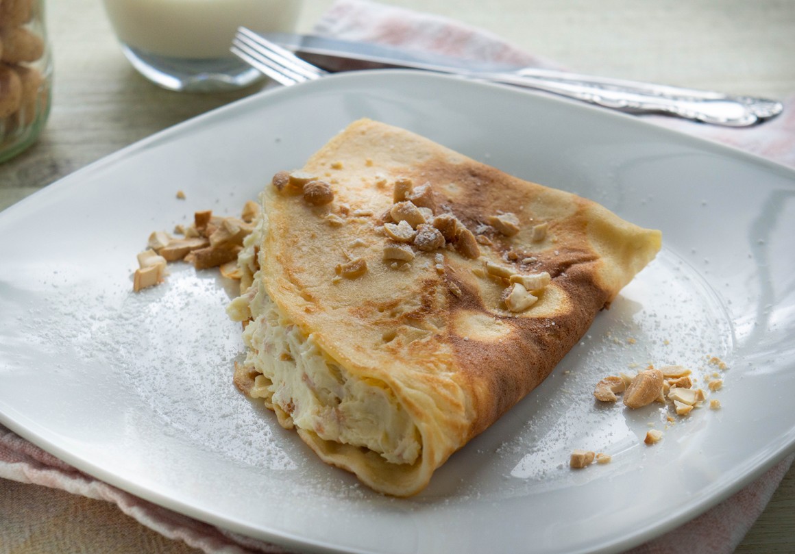 Crêpes mit Mandelquark
