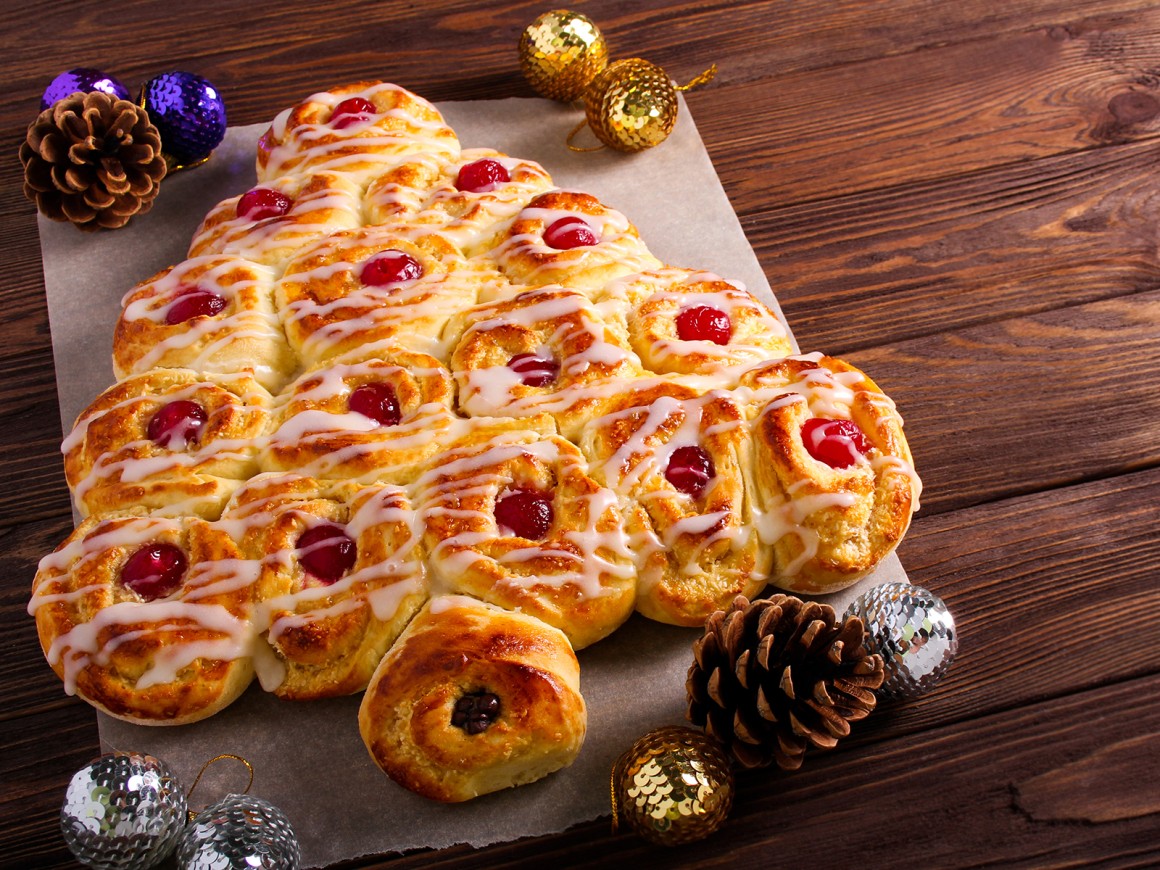 Puddingschnecken-Weihnachtsbaum