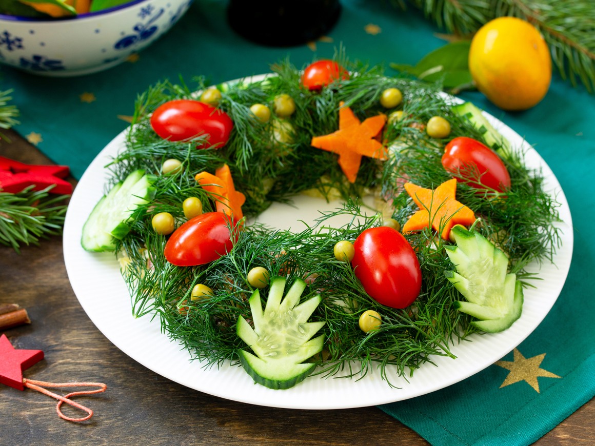 Essbarer Weihnachtskranz