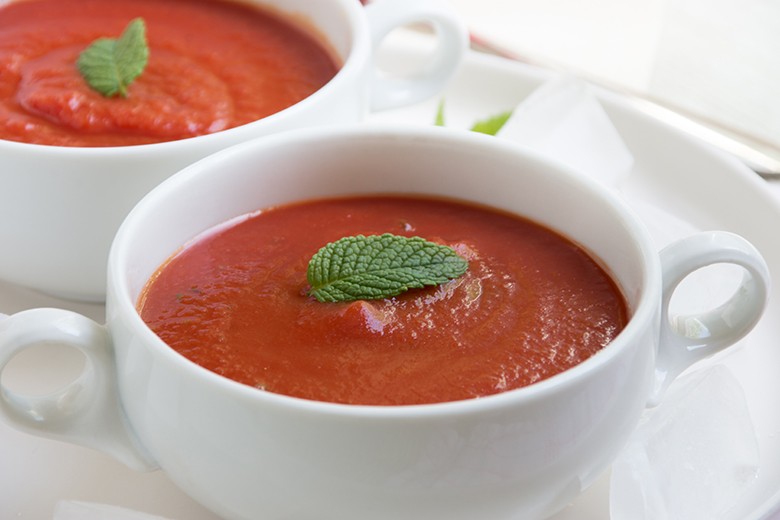 Geeiste Tomatensuppe