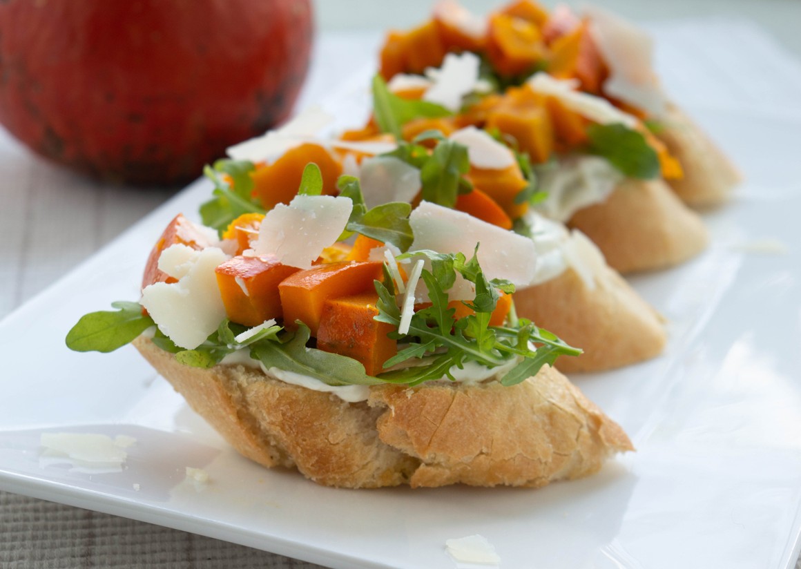 Bruschetta mit Kürbis