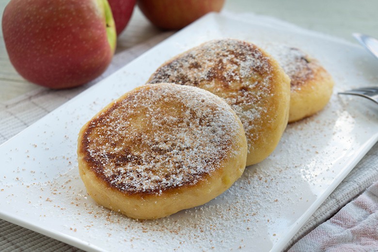 Quarkkeulchen mit Apfel