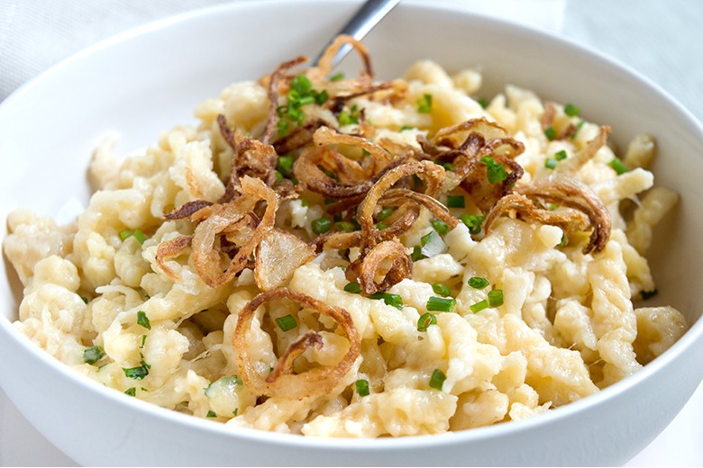 Käsespätzle mit Milch