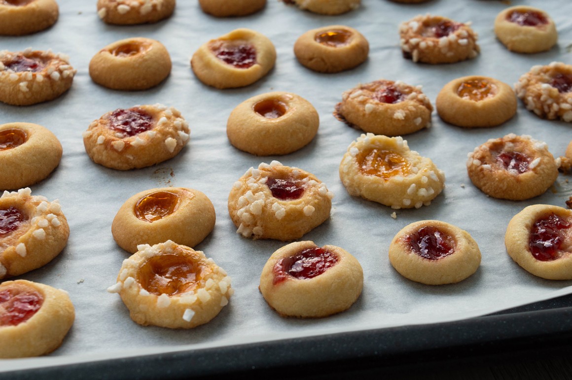 Zitronenkekse mit Marmelade